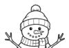 Simple Snowman Coloring Page