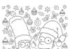 Simpson Christmas Coloring Page