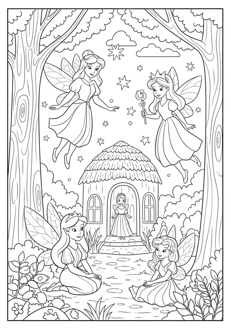 Sleeping Beauty Fairy Coloring Page Sleeping Beauty Fairy Coloring Page