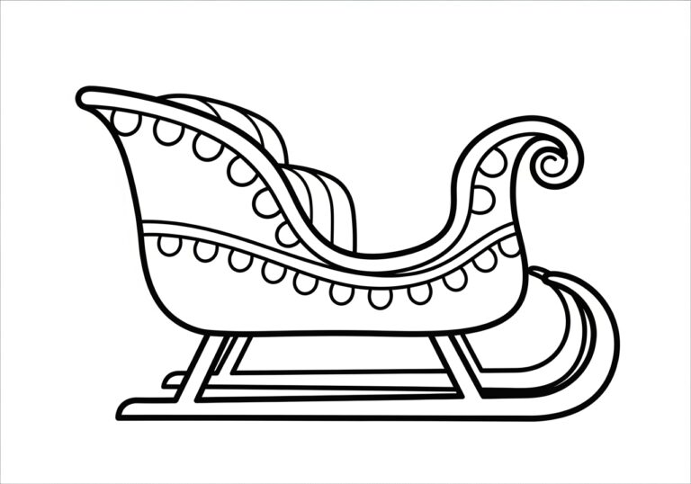 Sleigh Coloring Page Sleigh Coloring Page