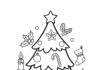 Small Christmas Tree Coloring Page