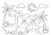Small Dinosaur Coloring Page to Print Out and Color