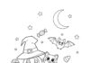 Small Halloween Coloring Page to Print Out and Color