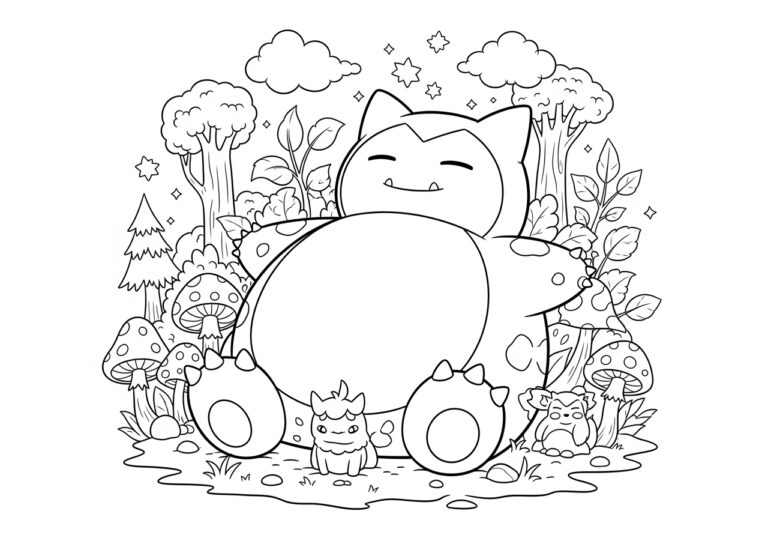 Snorlax Coloring Page Snorlax Coloring Page