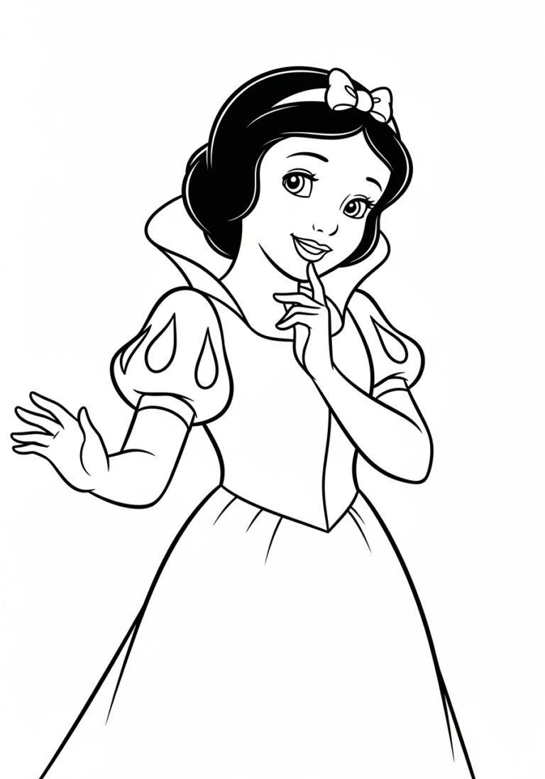Snow White Printable Image Coloring Page Snow White Printable Image Coloring Page