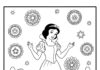Snow White Seven Dwarf Coloring Page