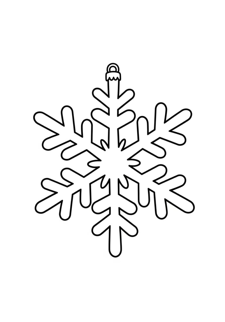 Snowflake Ornament Coloring Page Snowflake Ornament Coloring Page
