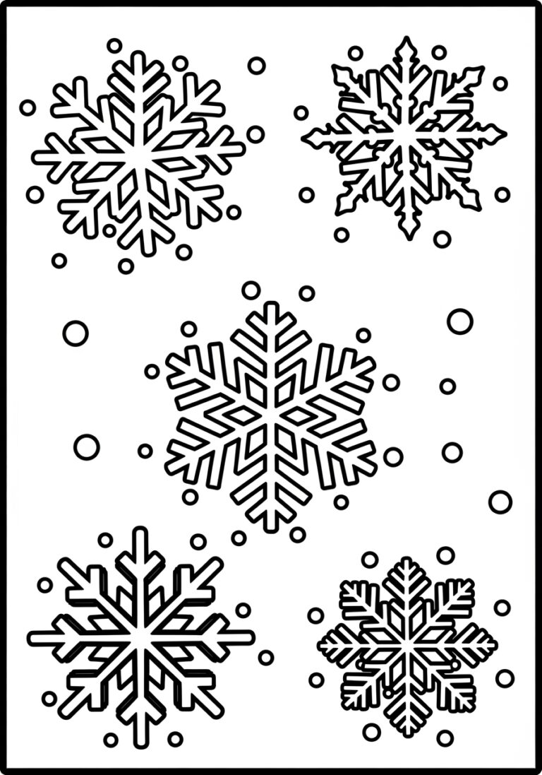 Snowflake Coloring Page Snowflake Coloring Page