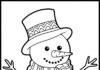 Snowman Coloring Page for Adults
