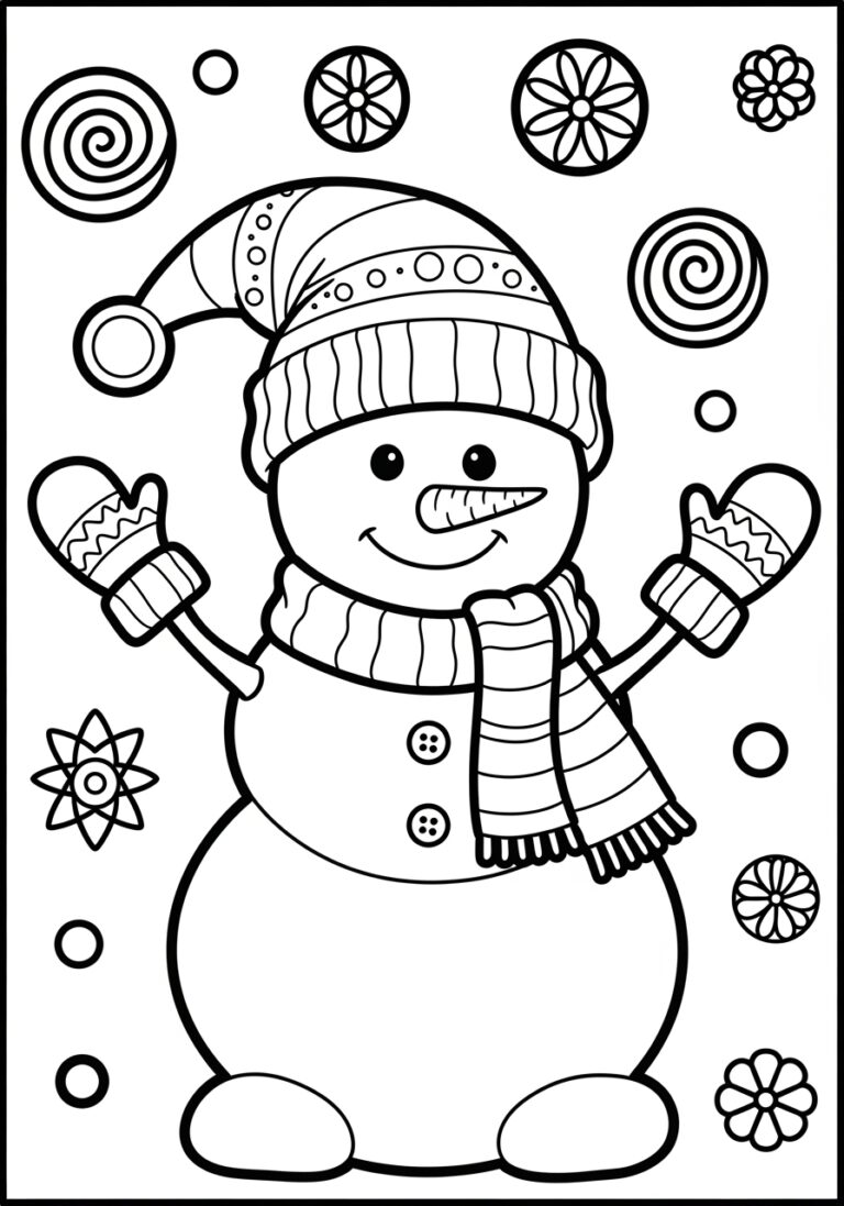 Snowman Coloring Page Preschool Snowman Coloring Page Preschool