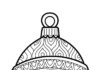 Snowman Face Ornament Coloring Page