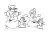 Snowman Family Coloring Page