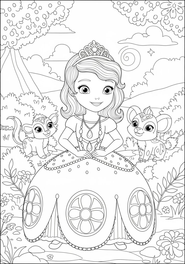 Sofia the First Disney Coloring Page Sofia the First Disney Coloring Page