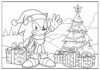 Sonic the Hedgehog Christmas Coloring Page