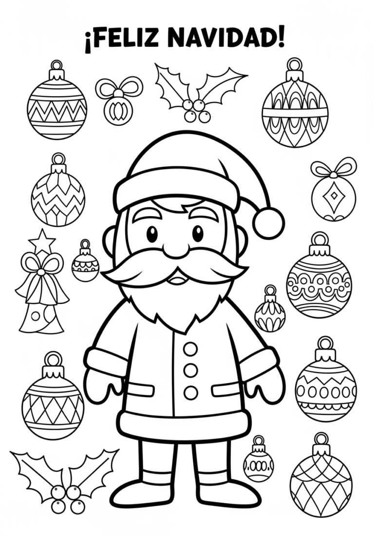 Spanish Christmas Coloring Page Spanish Christmas Coloring Page