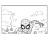 Spiderman Halloween Coloring Page to Print Out and Color