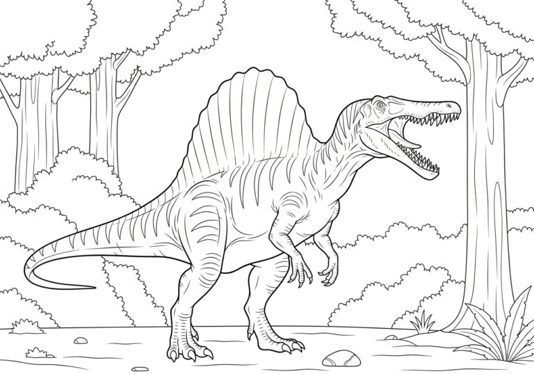 Spinosaurus Image to Print Out and Color