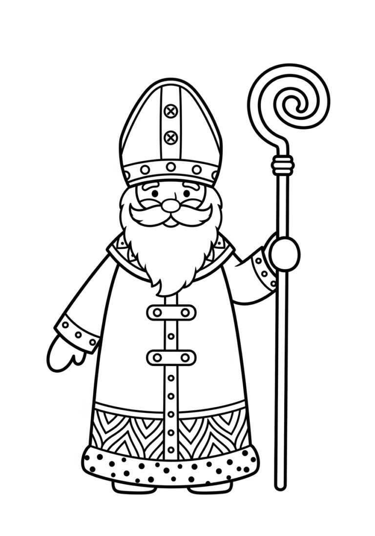 St Nicholas Day Coloring Page