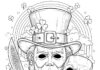 St. Patrick’s Day Michael Myers Leprechaun Hat Coloring Page