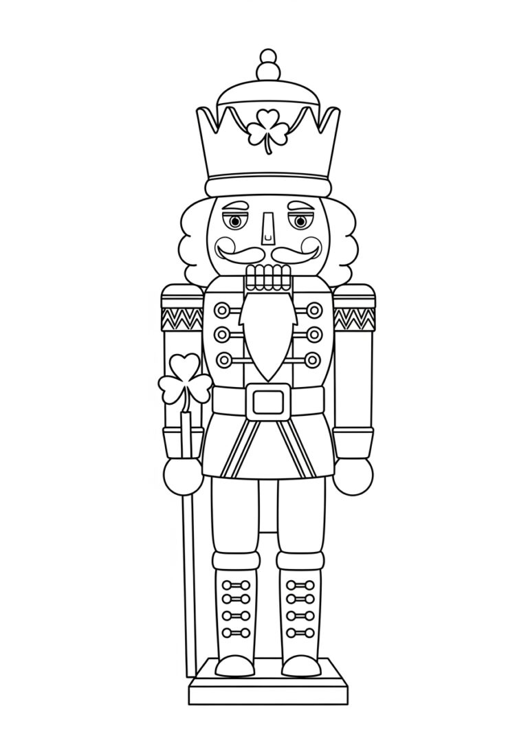St. Patrick’s Day Nutcracker Coloring Page St. Patrick’s Day Nutcracker Coloring Page