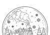 Steam Train Snow Globe Coloring Page