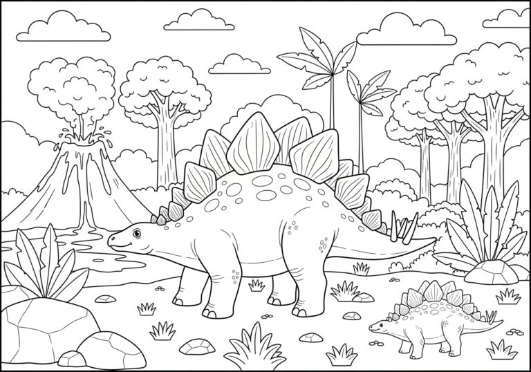 Stegosaurus Image to Print Out and Color