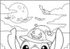Stitch Halloween Coloring Page