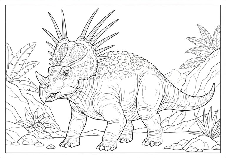 Styracosaurus Coloring Page to Print Out and Color
