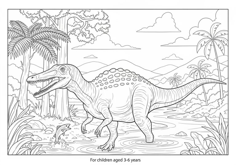 Suchomimus Coloring Page to Print and Color Suchomimus Coloring Page to Print and Color