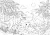 Super Coloring Dinosaur to Print Out and Color