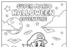 Super Mario Halloween Coloring Page to Print and Color