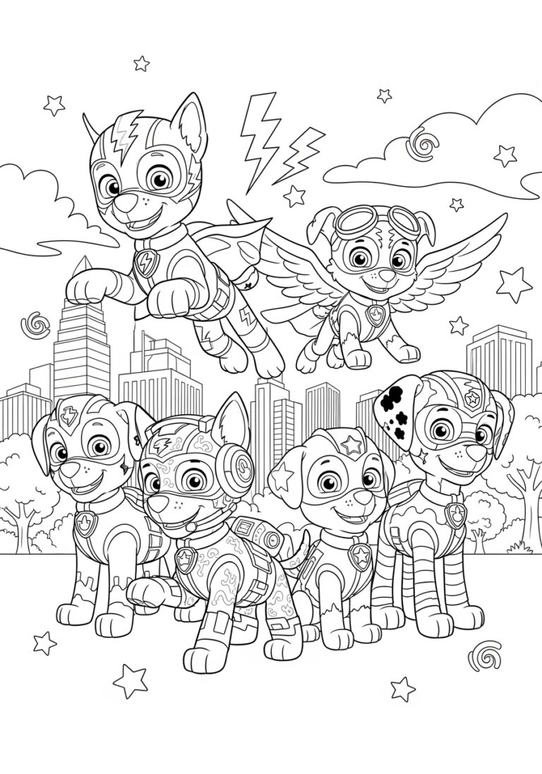 Super Pup Mighty Coloring Page Super Pup Mighty Coloring Page