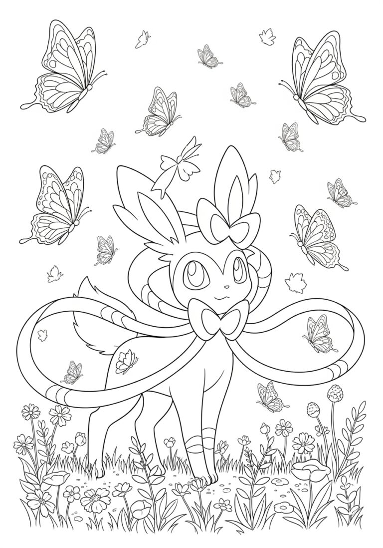 Sylveon Coloring Page to Print Out and Color Sylveon Coloring Page to Print Out and Color