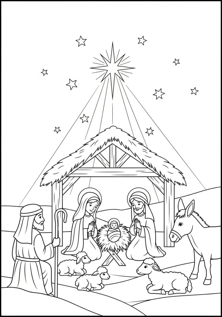 The Christmas Story Coloring Page The Christmas Story Coloring Page