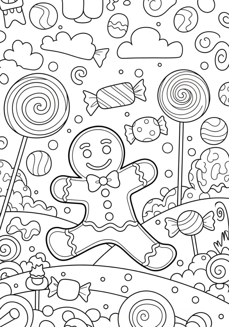 The Gingerbread Man Coloring Page