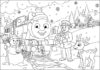 Thomas the Train Christmas Coloring Page