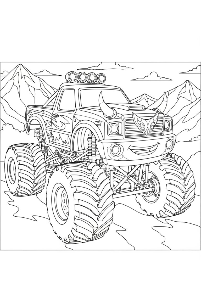 Toro Loco Monster Truck Coloring Page