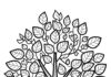 Tree with Leaves Coloring Page to Print Out and Color