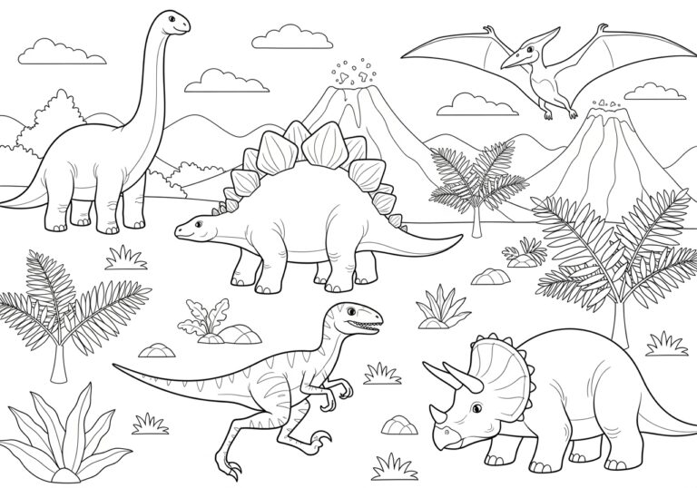 Type of Dinosaur Coloring Page to Print and Enjoy Type of Dinosaur Coloring Page to Print and Enjoy