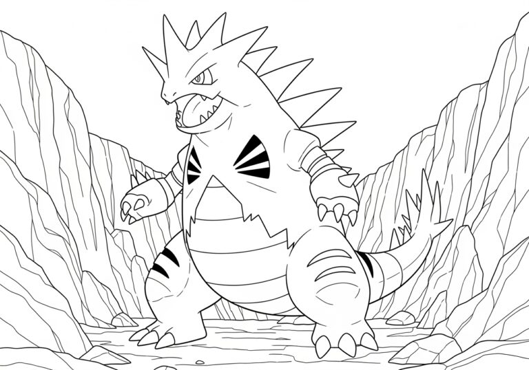 Tyranitar Pokémon Coloring Page Tyranitar Pokémon Coloring Page