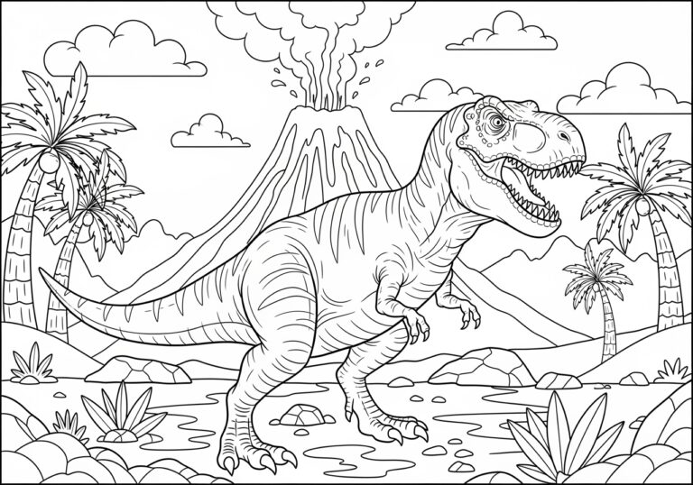 Tyrannosaurus Rex Coloring Page to Print Out and C… Tyrannosaurus Rex Coloring Page to Print Out and C…