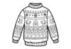 Ugly Christmas Sweater Coloring Page
