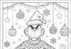 Ugly Sweater Grinch Coloring Page