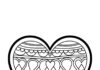 Valentine Heart Ornament Coloring Page