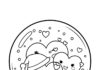 Valentine Heart Snow Globe Coloring Page