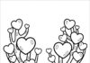 Valentine Heart Reindeer Coloring Page