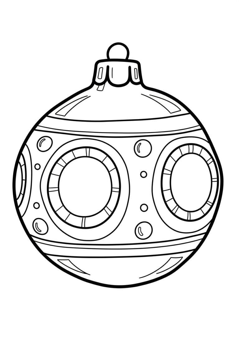 Vintage Mercury Glass Ornament Coloring Page