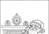 Vintage Santa Coloring Page