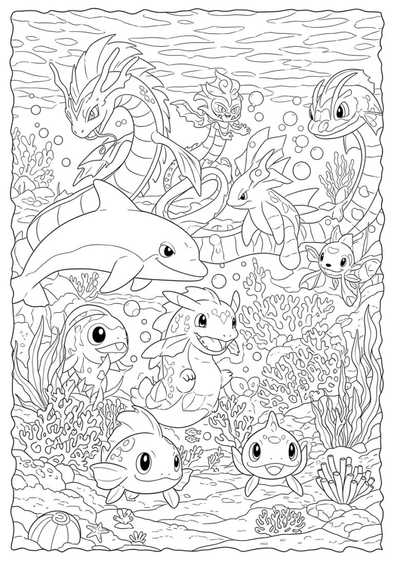 Water Pokémon Coloring Page to Print Out and Color Water Pokémon Coloring Page to Print Out and Color
