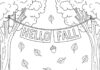 Welcome Autumn Coloring Page